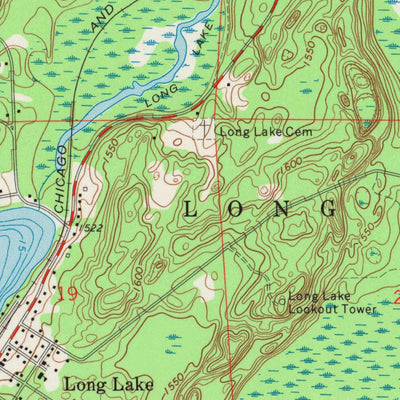United States Geological Survey Long Lake, WI (1970, 24000-Scale) digital map