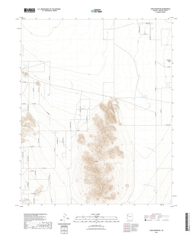 United States Geological Survey Long Mountain, AZ (2021, 24000-Scale) digital map