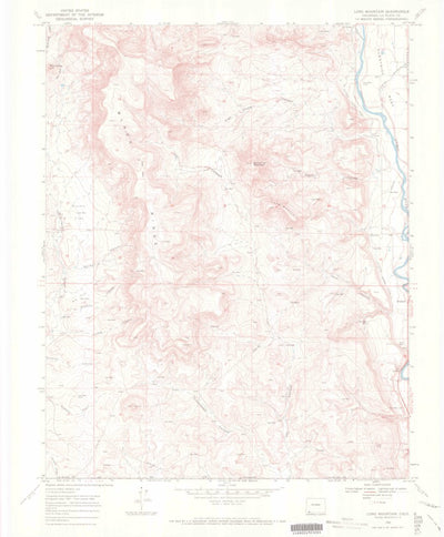 United States Geological Survey Long Mountain, CO-NM (1968, 24000-Scale) digital map