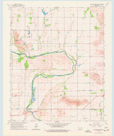 United States Geological Survey Long Mountain, OK (1964, 24000-Scale) digital map