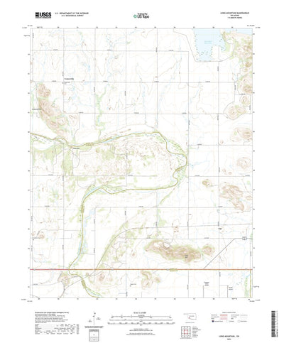United States Geological Survey Long Mountain, OK (2022, 24000-Scale) digital map