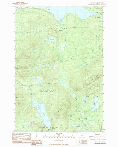 United States Geological Survey Long Pond, ME (1989, 24000-Scale) digital map