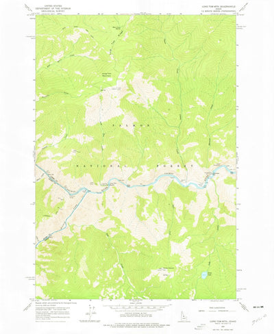 United States Geological Survey Long Tom Mountain, ID (1962, 24000-Scale) digital map
