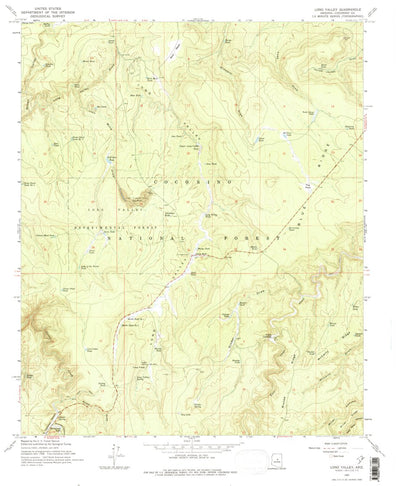 United States Geological Survey Long Valley, AZ (1965, 24000-Scale) digital map