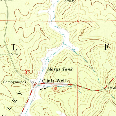 United States Geological Survey Long Valley, AZ (1965, 24000-Scale) digital map