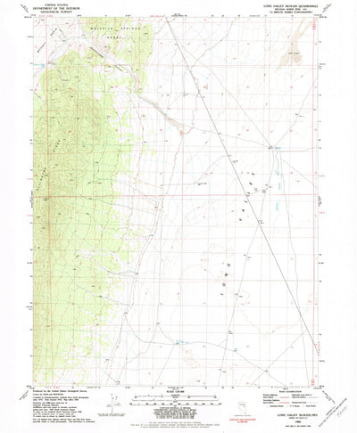 United States Geological Survey Long Valley Slough, NV (1982, 24000-Scale) digital map