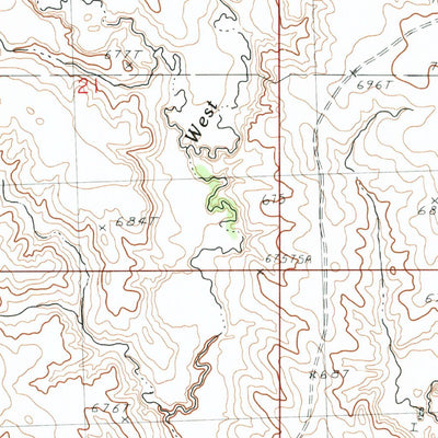 United States Geological Survey Longbrake Ranch, SD (1982, 24000-Scale) digital map