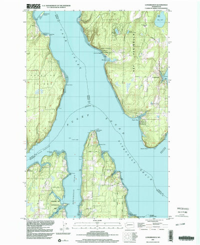 United States Geological Survey Longbranch, WA (1997, 24000-Scale) digital map