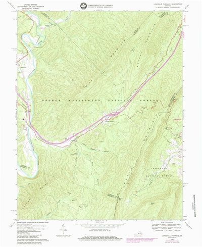 United States Geological Survey Longdale Furnace, VA (1969, 24000-Scale) digital map