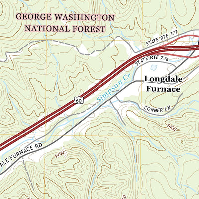 United States Geological Survey Longdale Furnace, VA (2019, 24000-Scale) digital map