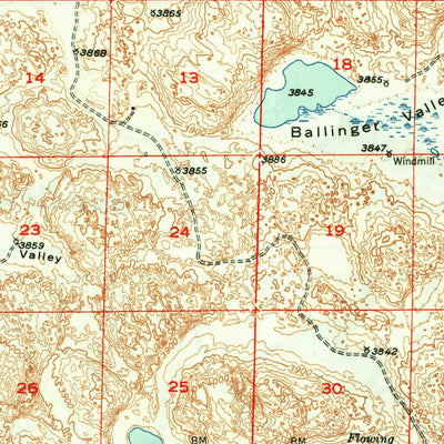 United States Geological Survey Longfellow Lake, NE (1950, 62500-Scale) digital map