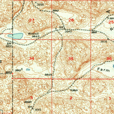 United States Geological Survey Longfellow Lake, NE (1950, 62500-Scale) digital map