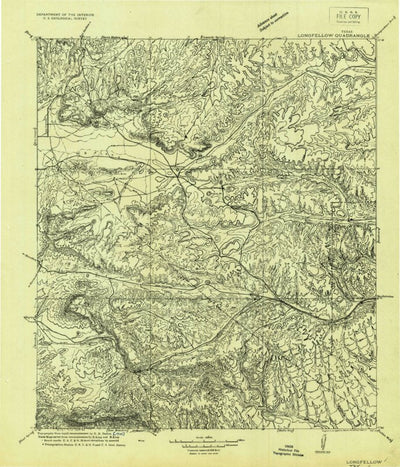 United States Geological Survey Longfellow, TX (1920, 125000-Scale) digital map