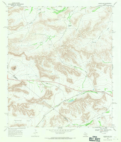 United States Geological Survey Longfellow, TX (1968, 24000-Scale) digital map