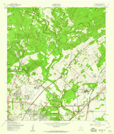 United States Geological Survey Longhorn, TX (1953, 24000-Scale) digital map