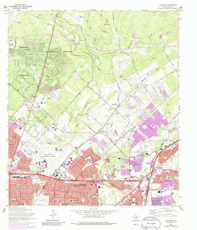 United States Geological Survey Longhorn, TX (1967, 24000-Scale) digital map