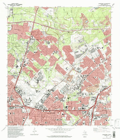 United States Geological Survey Longhorn, TX (1992, 24000-Scale) digital map