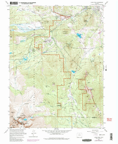 United States Geological Survey Longs Peak, CO (1961, 24000-Scale) digital map