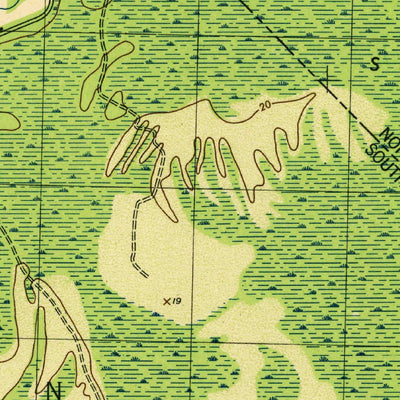 United States Geological Survey Longs, SC-NC (1944, 31680-Scale) digital map