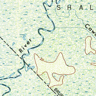 United States Geological Survey Longs, SC-NC (1953, 24000-Scale) digital map