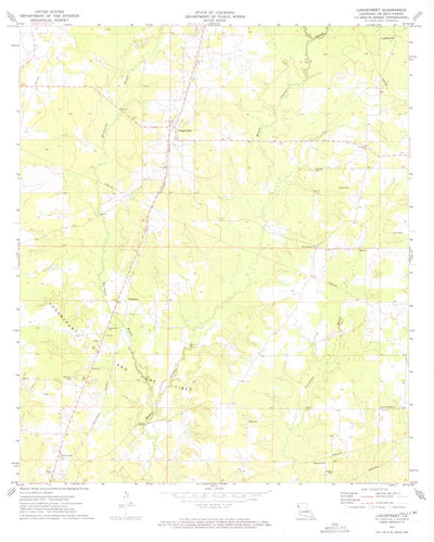 United States Geological Survey Longstreet, LA (1972, 24000-Scale) digital map