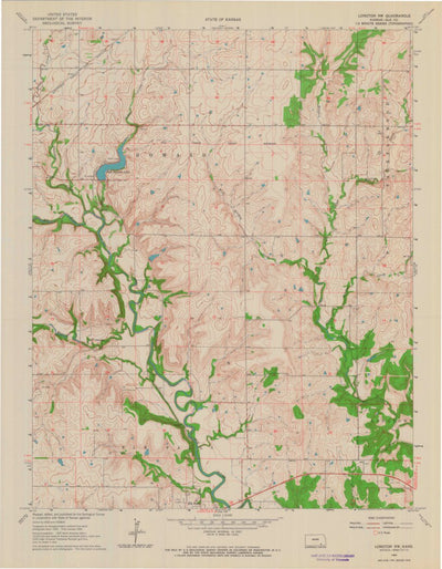 United States Geological Survey Longton NW, KS (1964, 24000-Scale) digital map
