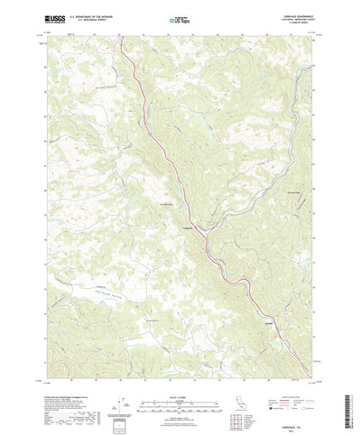 United States Geological Survey Longvale, CA (2021, 24000-Scale) digital map