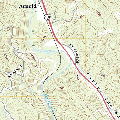 United States Geological Survey Longvale, CA (2021, 24000-Scale) digital map