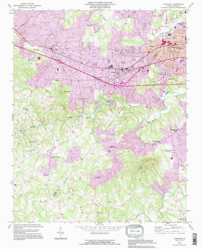 United States Geological Survey Longview, NC (1993, 24000-Scale) digital map