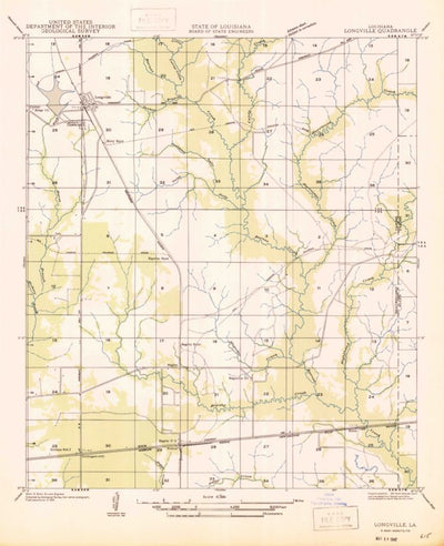United States Geological Survey Longville, LA (1947, 31680-Scale) digital map