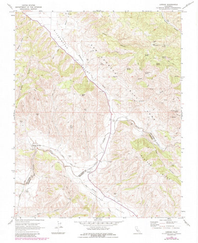 United States Geological Survey Lonoak, CA (1969, 24000-Scale) digital map