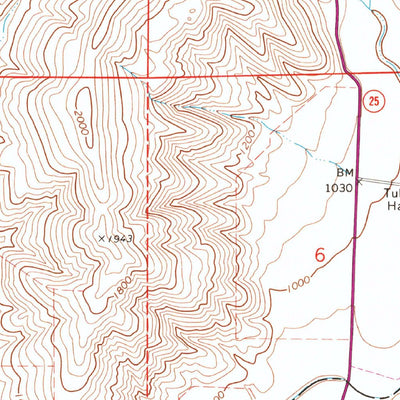 United States Geological Survey Lonoak, CA (1969, 24000-Scale) digital map