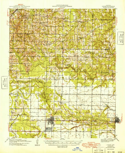 United States Geological Survey Lonoke, AR (1949, 62500-Scale) digital map