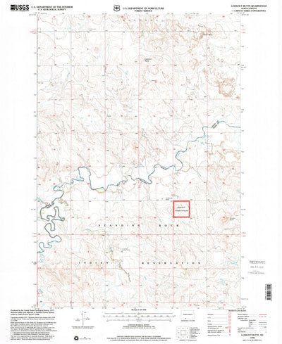 United States Geological Survey Lookout Butte, ND (1998, 24000-Scale) digital map