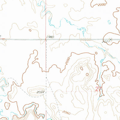 United States Geological Survey Lookout Butte SE, ND (1971, 24000-Scale) digital map