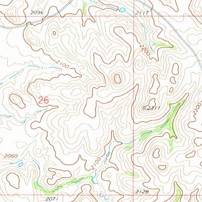 United States Geological Survey Lookout Butte SE, ND (1971, 24000-Scale) digital map