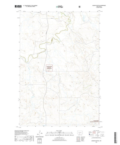 United States Geological Survey Lookout Butte SE, ND (2020, 24000-Scale) digital map