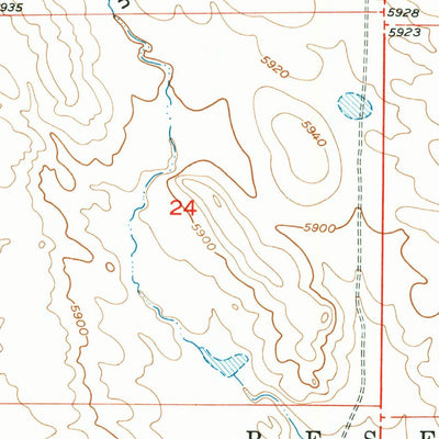 United States Geological Survey Lookout Butte SW, WY (1951, 24000-Scale) digital map