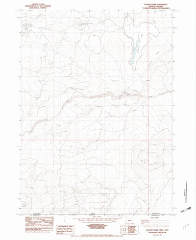 United States Geological Survey Lookout Lake, OR-NV (1982, 24000-Scale) digital map
