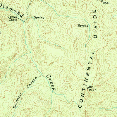 United States Geological Survey Lookout Mountain, NM (1949, 62500-Scale) digital map