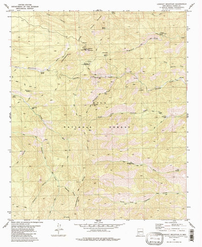 United States Geological Survey Lookout Mountain, NM (1981, 24000-Scale) digital map