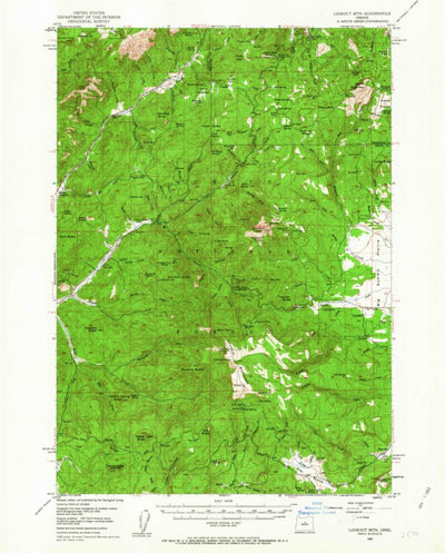 United States Geological Survey Lookout Mountain, OR (1951, 62500-Scale) digital map