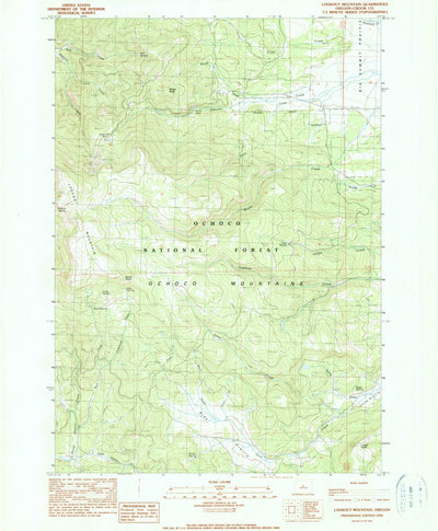 United States Geological Survey Lookout Mountain, OR (1990, 24000-Scale) digital map