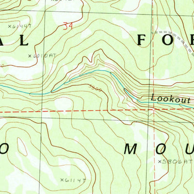 United States Geological Survey Lookout Mountain, OR (1990, 24000-Scale) digital map