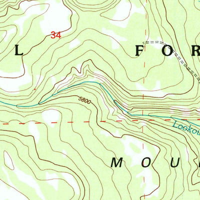 United States Geological Survey Lookout Mountain, OR (1992, 24000-Scale) digital map