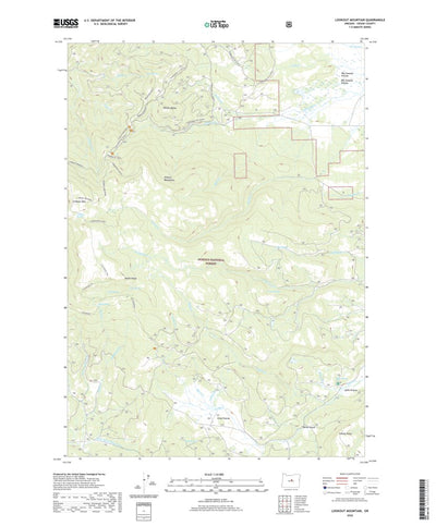 United States Geological Survey Lookout Mountain, OR (2020, 24000-Scale) digital map