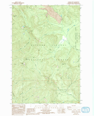 United States Geological Survey Lookout Mountain, WA (1986, 24000-Scale) digital map