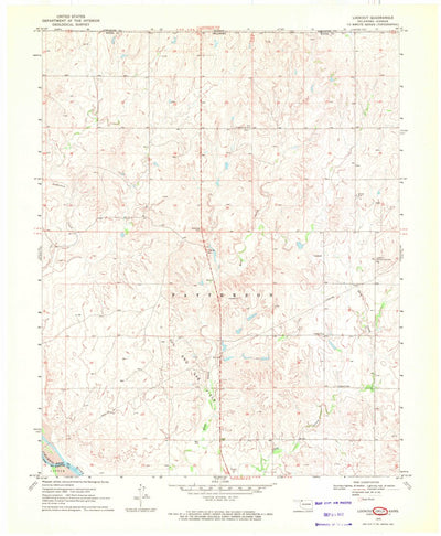 United States Geological Survey Lookout, OK-KS (1970, 24000-Scale) digital map