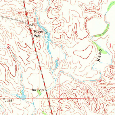 United States Geological Survey Lookout, OK-KS (1970, 24000-Scale) digital map