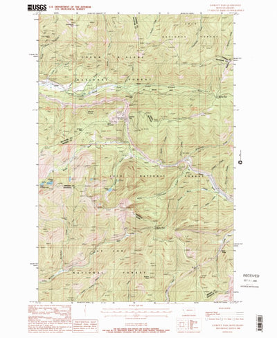 United States Geological Survey Lookout Pass, MT-ID (1988, 24000-Scale) digital map